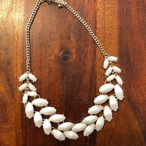 Blush and gold colored statement necklace